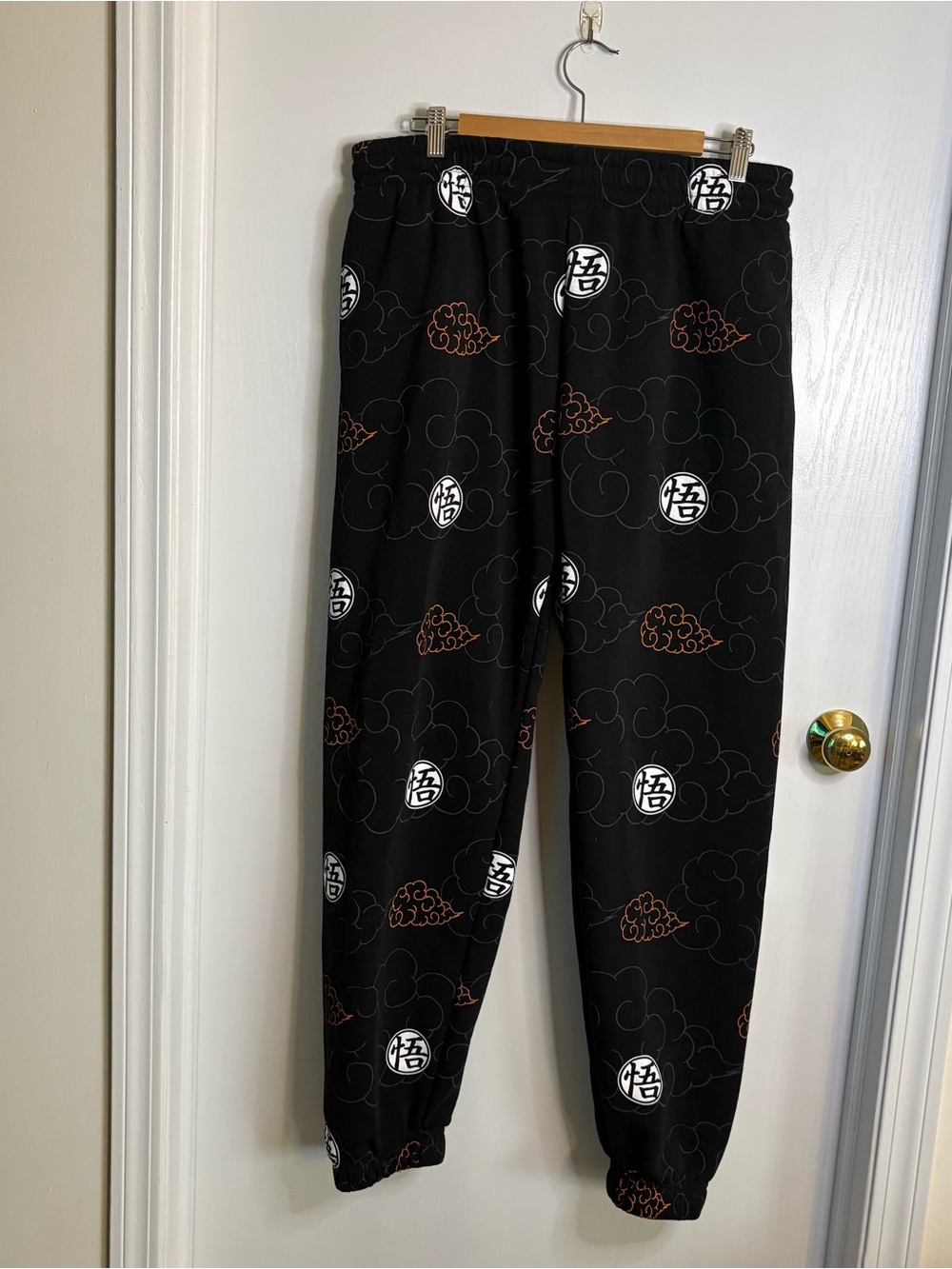 Dragon Ball Z sweatpants with Goku Logo & Cloud Pattern Anime Cozy Leisure XL